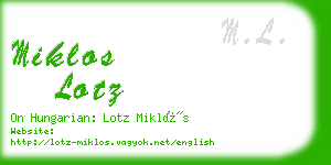 miklos lotz business card
